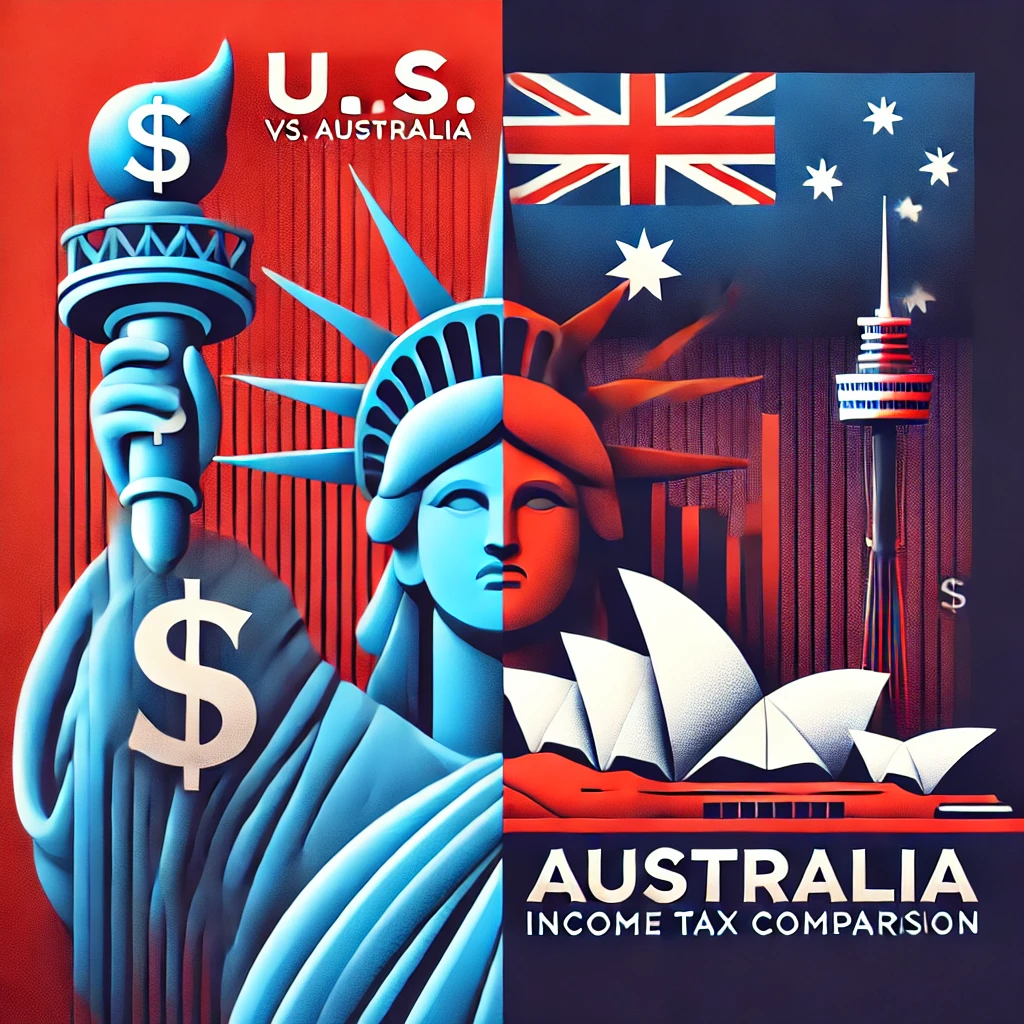 Comparing Personal Income Tax Rates: United States vs. Australia